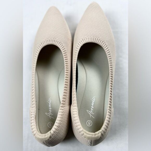 Arromic Nude Pointy Toe Flats - Picture 6 of 12